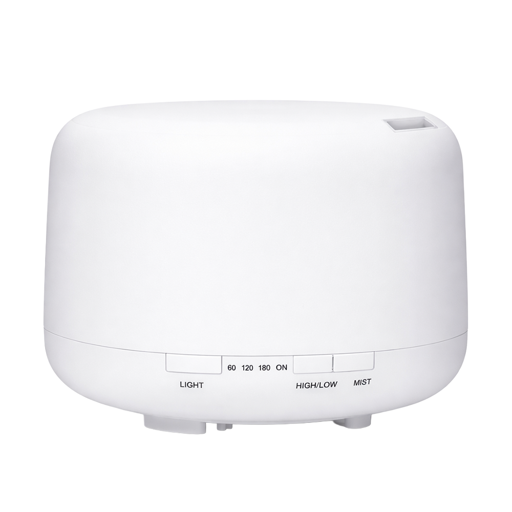 Humidificador ultrasónico de aire y aromas 500ML blanco LED