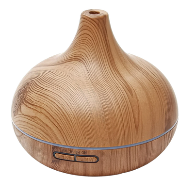 Humidificador de aire y aromas 500ML, estilo madera ancho