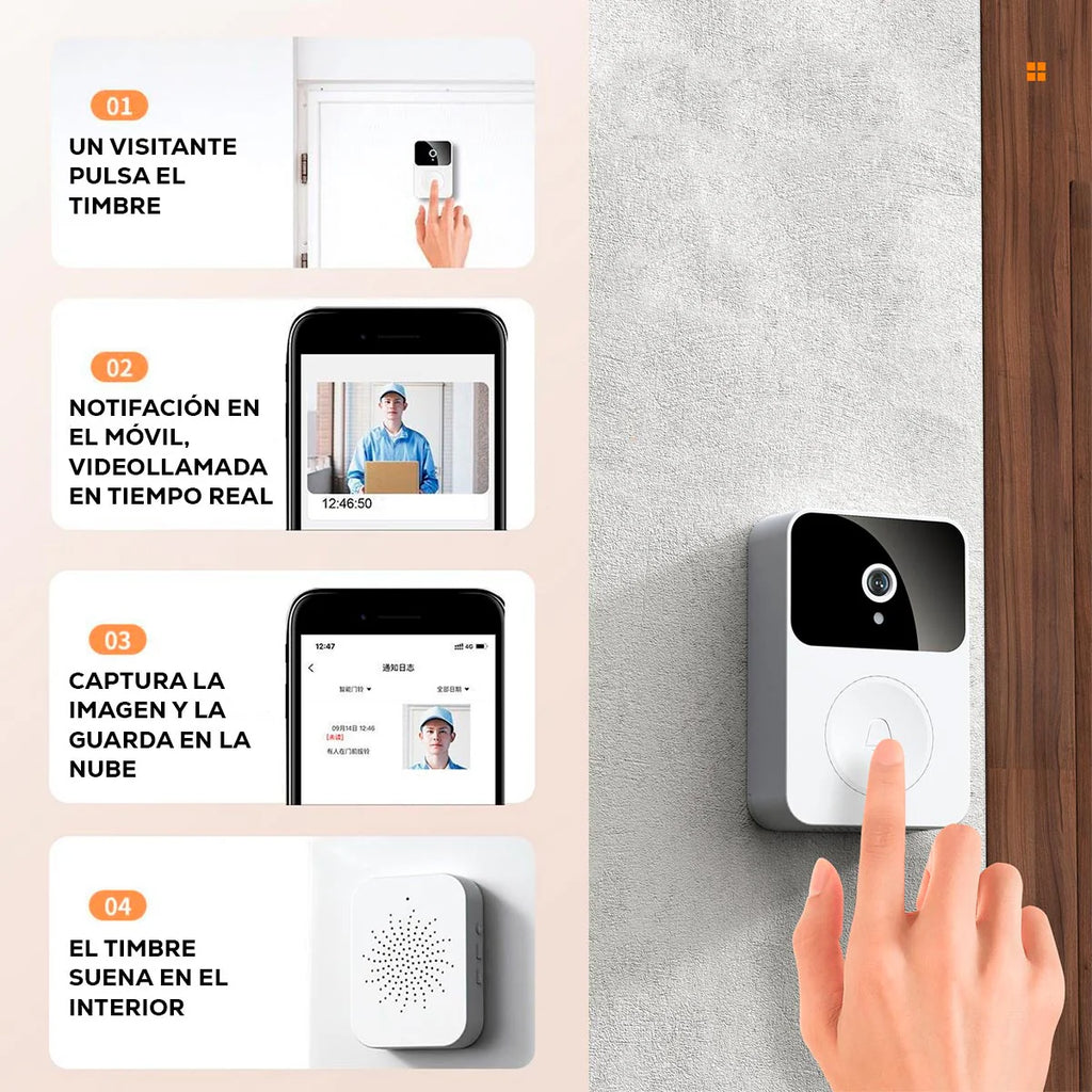 Timbre con cámara X9 (estilo Doorbell)