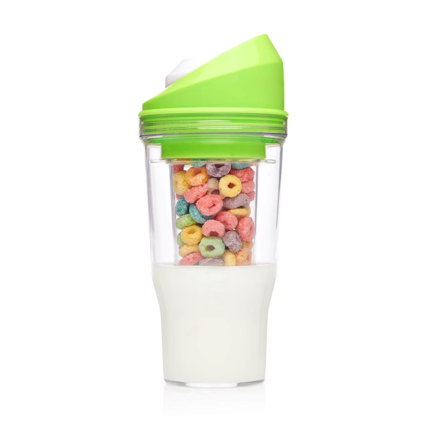 "Lechereal" Vaso para leche y cereal tipo Crunch Cup