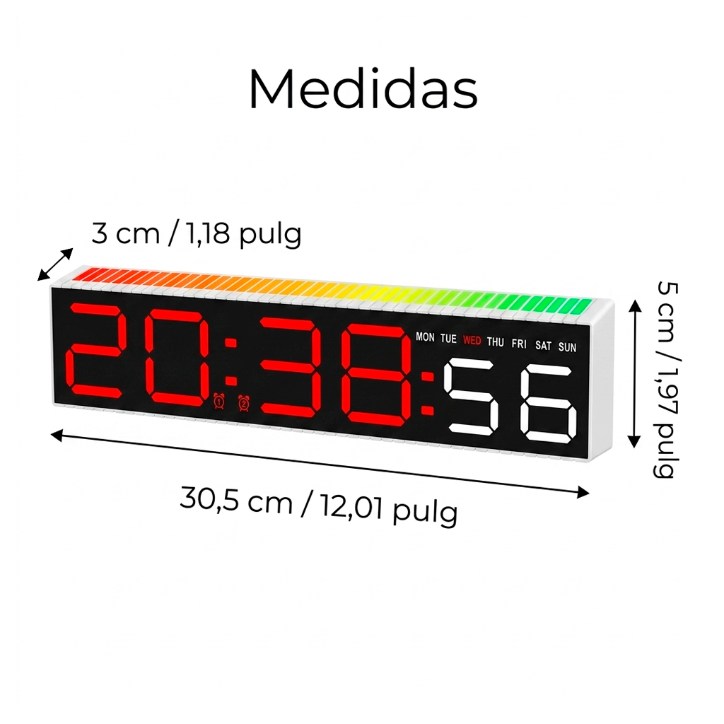 Reloj de pared digital LED