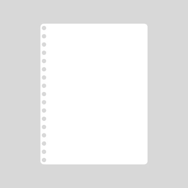Hoja de Cuaderno Blanca